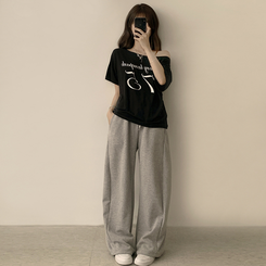 ワンオフルーズ半袖Tシャツ(5color) BLACK