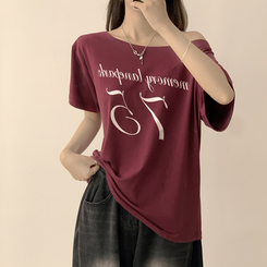 ワンオフルーズ半袖Tシャツ(5color) RED