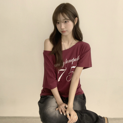 ワンオフルーズ半袖Tシャツ(5color) RED