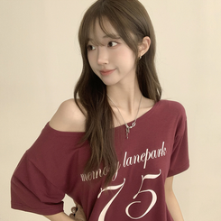 ワンオフルーズ半袖Tシャツ(5color) RED