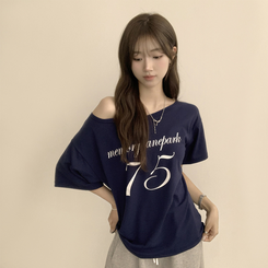 ワンオフルーズ半袖Tシャツ(5color) NAVY