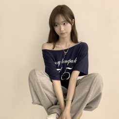 ワンオフルーズ半袖Tシャツ(5color) NAVY