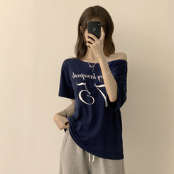 ワンオフルーズ半袖Tシャツ(5color) NAVY