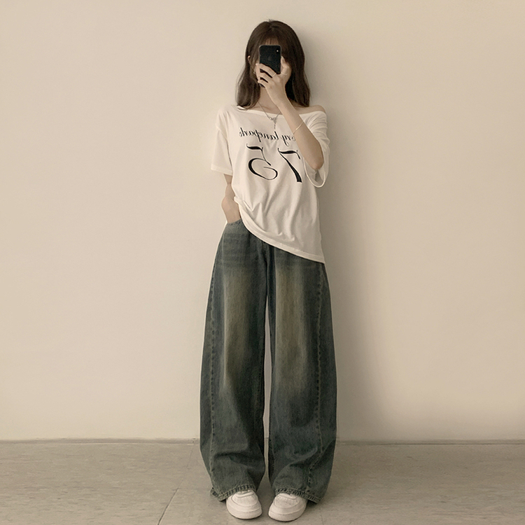 ワンオフルーズ半袖Tシャツ(5color) IVORY