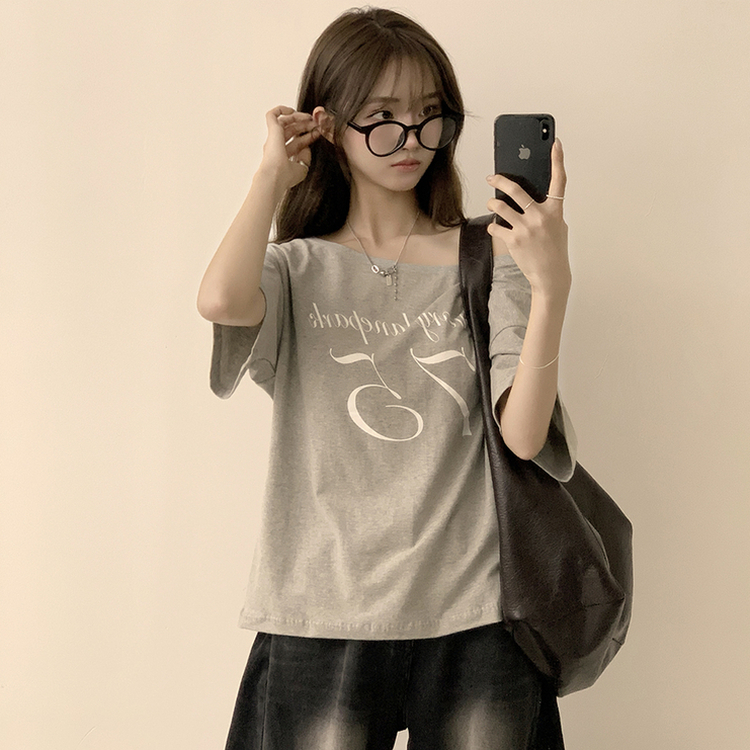 ワンオフルーズ半袖Tシャツ(5color) GREY