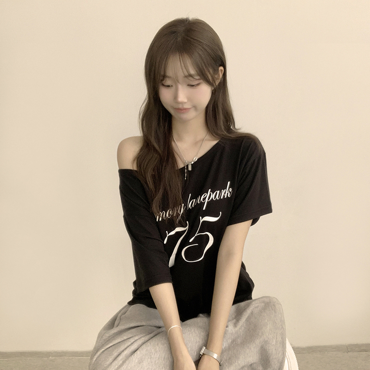 ワンオフルーズ半袖Tシャツ(5color) BLACK