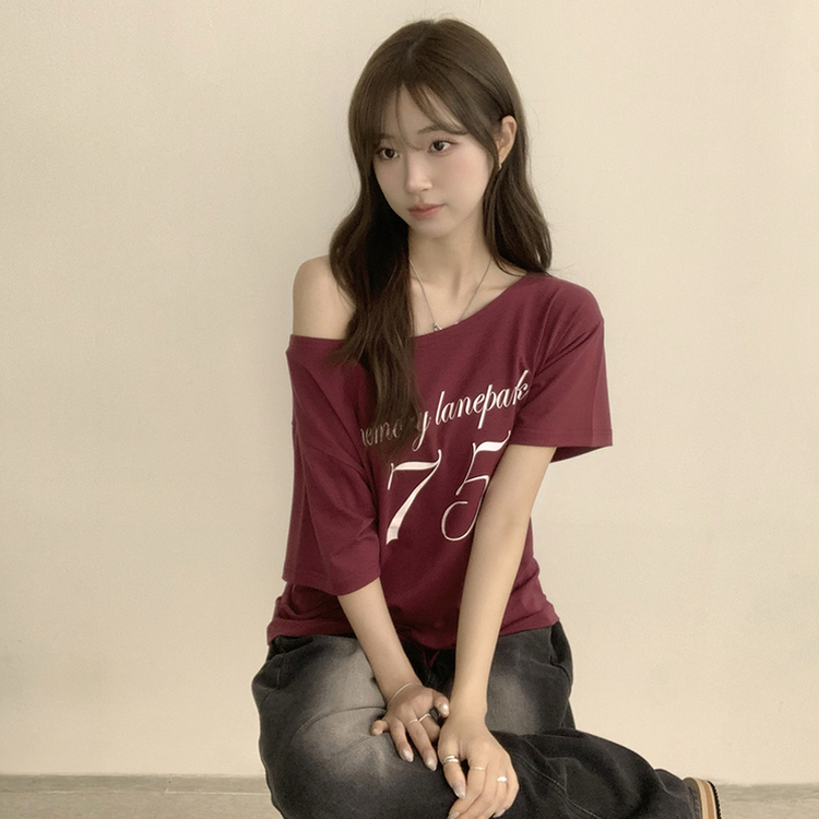 ワンオフルーズ半袖Tシャツ(5color) RED