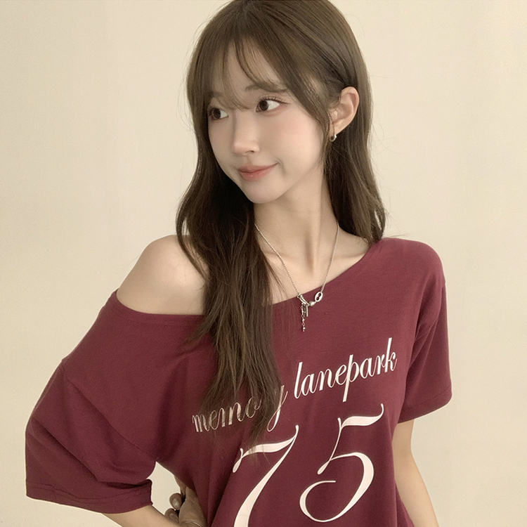 ワンオフルーズ半袖Tシャツ(5color) RED