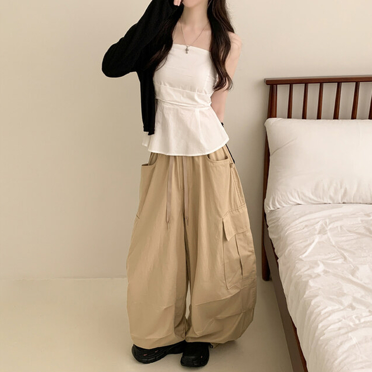 スクエアピンタックティアードキャミソール(6color) IVORY