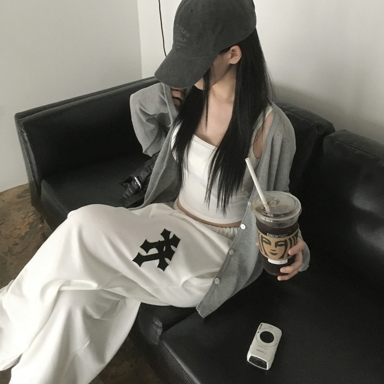 ボタンクーリングルーズカーディガン GREY