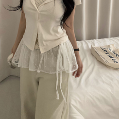 ミニスカート ミニティアードラップスカート IVORY