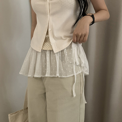 ミニスカート ミニティアードラップスカート IVORY