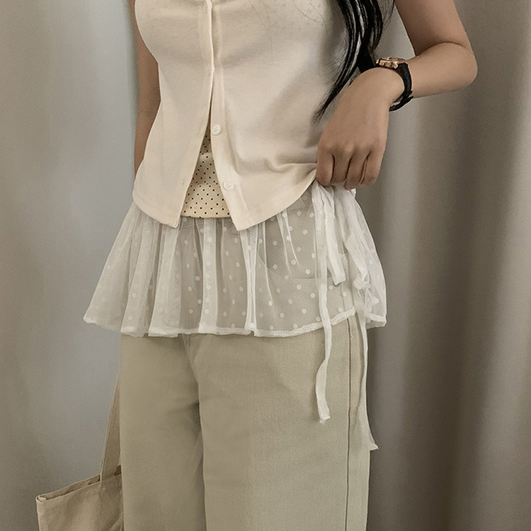 ミニティアードラップスカート IVORY