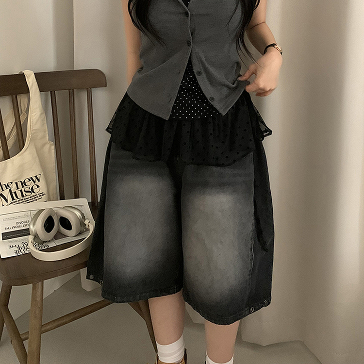 ミニティアードラップスカート BLACK