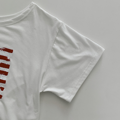半袖Tシャツ ワンオフショルダーアメリカン半袖Tシャツ