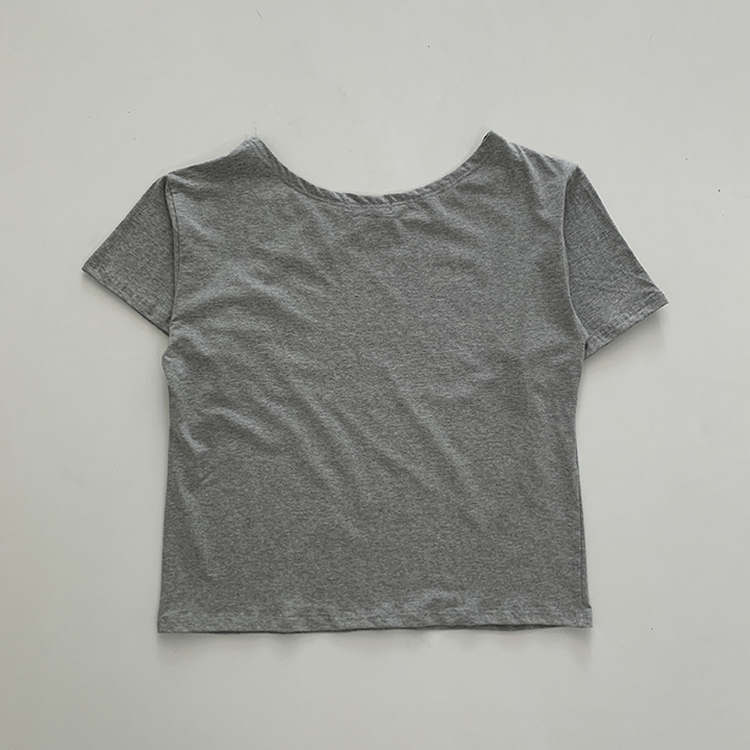 ワンオフショルダーアメリカン半袖Tシャツ