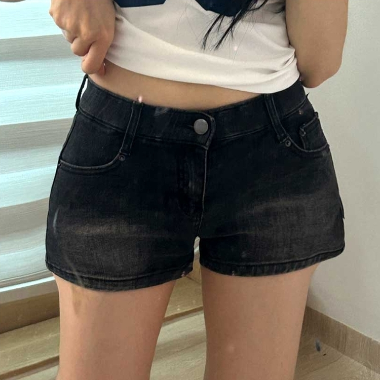 【値下げ】kindame ショートデニムパンツ s ショーパン　骨盤パッド入 骨盤パットデニムショートパンツ｜ショートパンツ｜韓国ファッション
