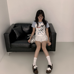 半袖Tシャツ バイカラーラグラン半袖Tシャツ SKY BLUE