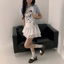 半袖Tシャツ バイカラーラグラン半袖Tシャツ SKY BLUE