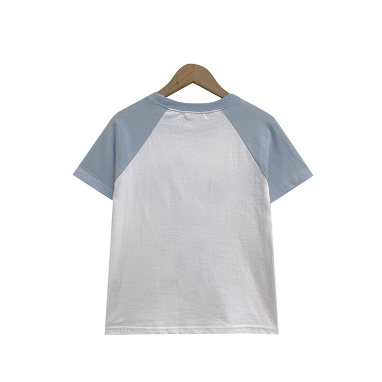バイカラーラグラン半袖Tシャツ