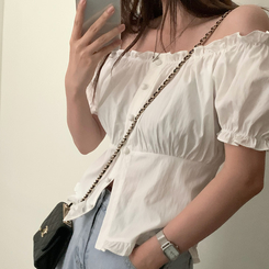 ブラウス シャーリングラブリーブラウス IVORY