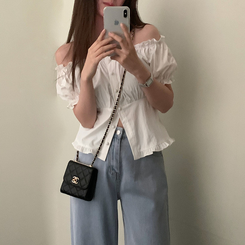 ブラウス シャーリングラブリーブラウス IVORY