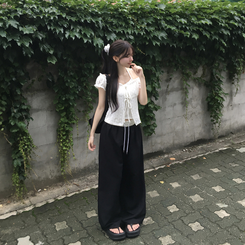 ブラウス ホルターリボンオフショルダーブラウス WHITE