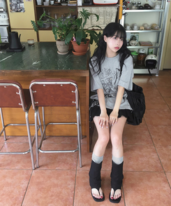 その他 エニーブラックリネンサンダル BLACK