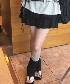 その他 エニーブラックリネンサンダル BLACK