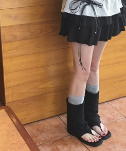 その他 エニーブラックリネンサンダル BLACK