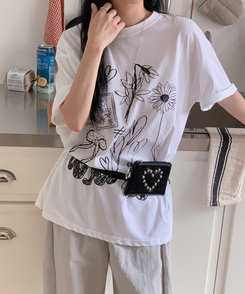 バッグ ミニハートストラップミニバッグ BLACK