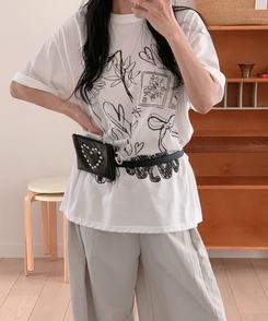 バッグ ミニハートストラップミニバッグ BLACK