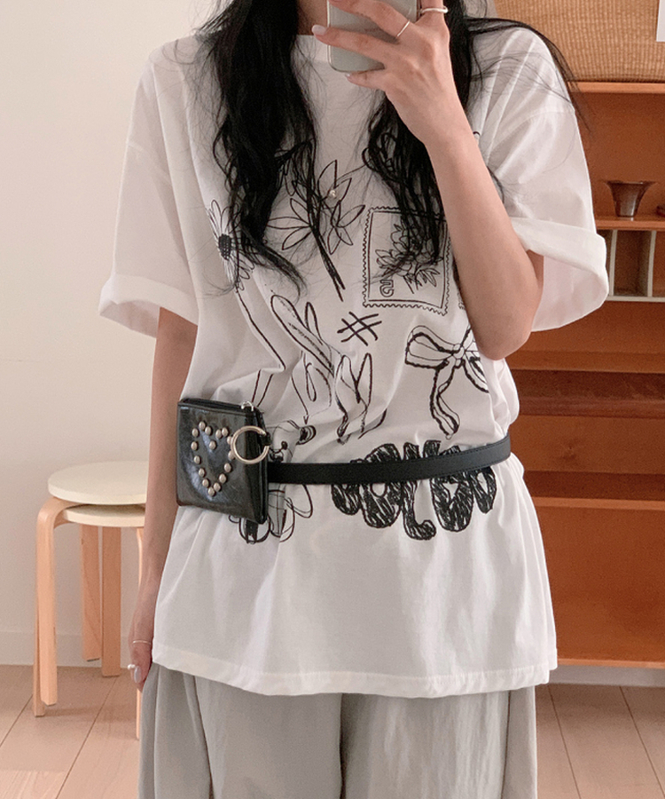 ミニハートストラップミニバッグ BLACK