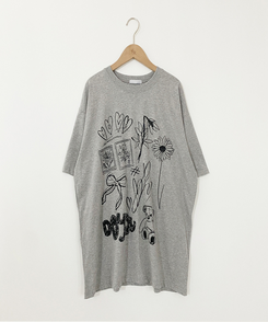 半袖Tシャツ スタンプドローイング半袖Tシャツ