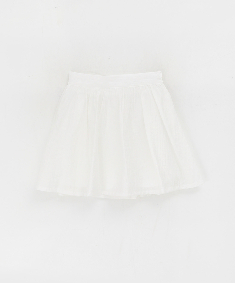 シフォンバンディングミニスカートパンツ