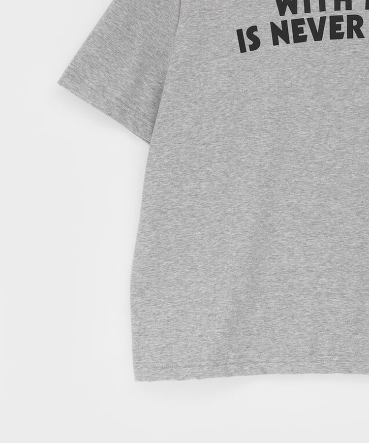 レタリングオフショルダー半袖Tシャツ