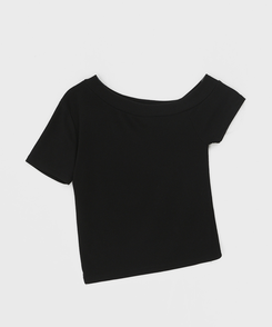 半袖Tシャツ スリムワンショルダー半袖Tシャツ