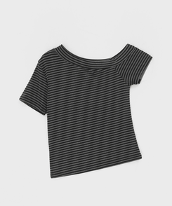 半袖Tシャツ スリムワンショルダー半袖Tシャツ