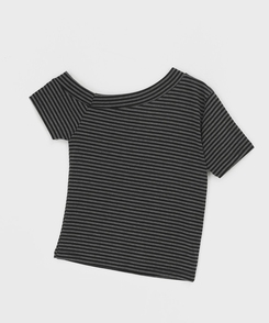 半袖Tシャツ スリムワンショルダー半袖Tシャツ
