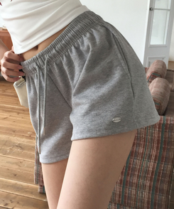 ショートパンツ 骨盤フィットコットンショートパンツ(6color) MELANGE GRAY