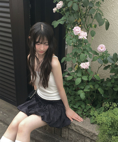 ミニスカート ドットバルーンミニスカート BLACK