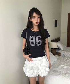 ミニスカート ドットバルーンミニスカート IVORY
