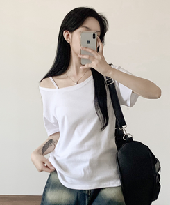 半袖Tシャツ ルーズフィットオフ半袖Tシャツ(5color) IVORY