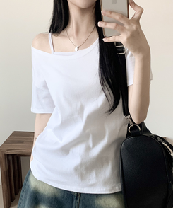 半袖Tシャツ ルーズフィットオフ半袖Tシャツ(5color) IVORY