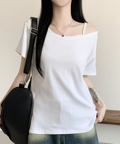 半袖Tシャツ ルーズフィットオフ半袖Tシャツ(5color) IVORY
