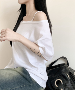 半袖Tシャツ ルーズフィットオフ半袖Tシャツ(5color) IVORY