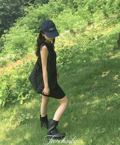 ミニワンピース リボンストリングナイロンミニワンピース BLACK