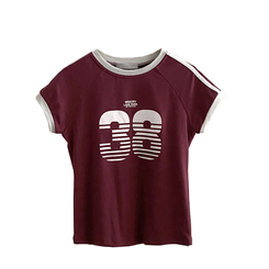 半袖Tシャツ ラインレタリングナンバー半袖Tシャツ