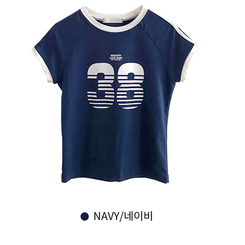 半袖Tシャツ ラインレタリングナンバー半袖Tシャツ