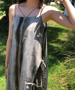 ロングワンピース レイヤードビスチェロングワンピース KHAKI